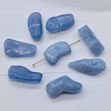 Load image into Gallery viewer, Chalcedony 55g Nugget Beads | 32x15x9 to 26x16x9mm | Blue | 8 Pendant Beads |