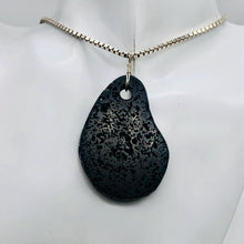 Load image into Gallery viewer, Meteorite Carved Sterling Silver Pendant | 1 Pendant | Black | 2 1/2" Long |