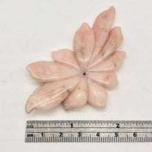 Load image into Gallery viewer, Hand Carved Amazing Pink Peruvian Opal Flower Pendant Bead | 83x44x6mm| 85cts | - PremiumBead Alternate Image 3