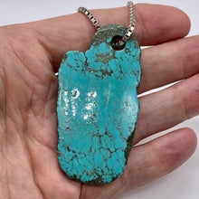 Load image into Gallery viewer, Turquoise, Free Form Pendant Bead | 73x38x6mm | Blue | 1 Pendant Bead |