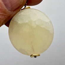 Load image into Gallery viewer, Creamy! One Lemony Hemimorphite Disc 14kgf Pendant | 1 1/2" long|