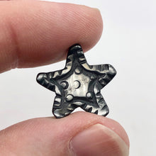 Load image into Gallery viewer, Hand Carved Hematite Starfish Pendant Beads | 20.5x20.5x7mm | Graphite - PremiumBead Primary Image 1