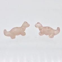 Load image into Gallery viewer, Dinosaur 2 Carved Rose Quartz Diplodocus Beads | 25x11.5x7.5mm | Pink - PremiumBead Primary Image 1