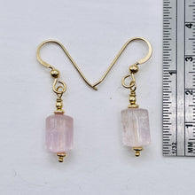Load image into Gallery viewer, Kunzite 14K Gold Filled Dangle Earrings | 1 1/4" Long | Pink | 1 Pair |