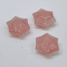 Load image into Gallery viewer, 3 Carved Rose Quartz 6-Point 16x9mm Star Beads 9245RQ | 16x9mm | Pink