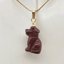Load image into Gallery viewer, Faithful Brecciated Jasper Hand Carved Dog and 14k Gold Filled Pendant 509261BJG - PremiumBead Alternate Image 7