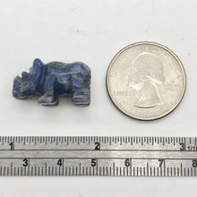 Load image into Gallery viewer, 2 Blue Rhino Hand Carved Rhinoceros Sodalite Beads | 20x13x8mm | Blue/White/Grey - PremiumBead Alternate Image 5
