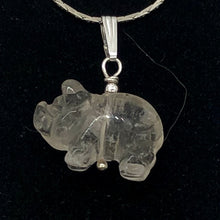 Load image into Gallery viewer, Piggie! Clear Quartz Pig & Sterling Silver Pendant 509274QZS