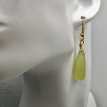 Load image into Gallery viewer, Serpentine, Smooth Briolette Mint Green 14K Gold Filled pendant! | 28x9mm |