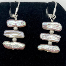 Load image into Gallery viewer, Blushing Pink Pearls with Solid Sterling Silver Disco Balls Earrings | 1 5/8" | - PremiumBead Alternate Image 2