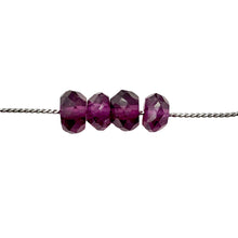 Load image into Gallery viewer, Merlot Mozambique Garnet Faceted Roundel Beads | 5x3-3.5x2mm | 4 Beads |