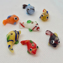Load image into Gallery viewer, 5 Hand Made Glass Lampwork Fish Beads 008284 - PremiumBead Primary Image 1