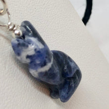 Load image into Gallery viewer, Adorable Blue Sodalite Cat & 925 Sterling Silver Pendant 509257SDS - PremiumBead Alternate Image 3