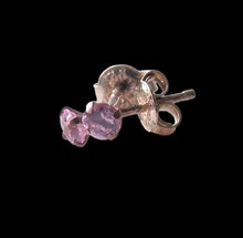Load image into Gallery viewer, October Birthstone Shine! 3mm Pink Cubic Zircon Sterling Silver Earrings