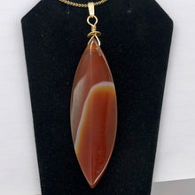 Load image into Gallery viewer, Sardonyx 14K Gold Filled Marquis Briolette Pendant | 2 3/4" Long | Red | 1 ea |
