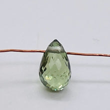 Load image into Gallery viewer, 1 Natural Moss Green Sapphire Briolette Bead (6x4.5mm to 8x7mm)9667Al