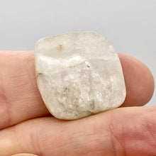 Load image into Gallery viewer, White Clear Spodumene Kunzite Rectangular Pendant Bead | 23x23x10mm | 1 Bead |