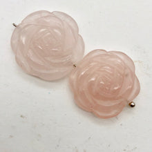 Load image into Gallery viewer, Rose Quartz Gemstone Carved Rose Flower Bead | 21x9mm | 1 Bead |