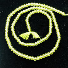 Load image into Gallery viewer, Peridot Faceted Roundel 13" Bead Strand | 4 mm | Green | 130 Beads | 13" |