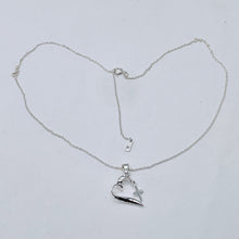 Load image into Gallery viewer, Faith, Hope, Love Heart Cross Sterling Silver Pendant | 1" Long| Silver| 1 |