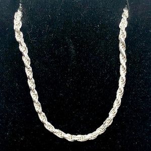 22" Italian Made 6.5 Grams of Solid 2mm Silver Rope Chain Necklace - PremiumBead Alternate Image 2