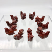 Load image into Gallery viewer, Nuts 2 Hand Carved Animal Brecciated Jasper Squirrel Beads | 22x15x10mm | Red - PremiumBead Alternate Image 9