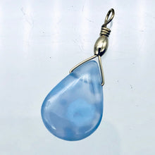 Load image into Gallery viewer, Blue Chalcedony Designer Yellow Gold Filled Pendant | 20x14x5mm | 1 1/4" Long |
