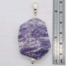 Load image into Gallery viewer, Purple Flower Sodalite Sterling Silver Pendant | Purple/White | 2 1/4" Long |