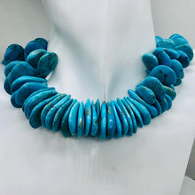 Load image into Gallery viewer, Designer Turquoise Pear Briolette Bead Strand| 30x20x3mm to 12x7x3mm| 126 Beads|