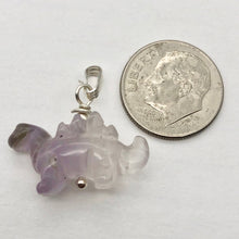 Load image into Gallery viewer, Stegosaurus Dinosaur Amethyst Sterling Silver Pendant | 1 inch long | Purple | - PremiumBead Alternate Image 4