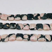 Load image into Gallery viewer, Natural Untreated Pink Kambaba Jasper 13mm Square Coin Bead Strand 110248