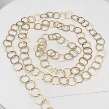 Load image into Gallery viewer, 22K Vermeil 13mm Circle Chain 6 inches | 13mm | 3.3g | Gold | Circle | 13 Links| - PremiumBead Alternate Image 3