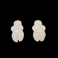 Load image into Gallery viewer, 2 Carved Rose Quartz Goddess of Willendorf Beads | 20x9x7mm | Pink