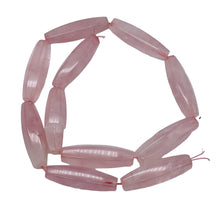 Load image into Gallery viewer, Designer Natural Rose Quartz 35x11mm Bead 7 inch Strand 10450HS