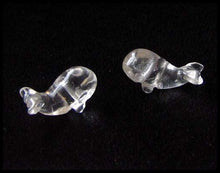 Load image into Gallery viewer, Carved Animals 2 Clear Quartz Whale Beads | 20x13x11mm | Clear - PremiumBead Alternate Image 3