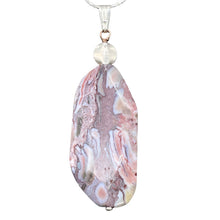 Load image into Gallery viewer, Ocean Jasper Sterling Silver Long | 2 3/4" Long | Purple/White | 1 Pendant |