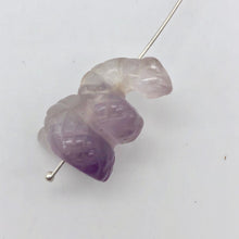 Load image into Gallery viewer, Charmer Carved Amethyst Snake Serpent Beads | 20x11x7mm | Purple
