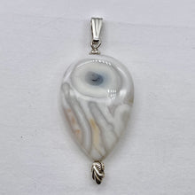 Load image into Gallery viewer, Ocean Jasper Sterling Silver Oval Pendant | 2" Long | White | 1 Pendant |