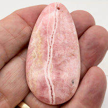 Load image into Gallery viewer, Natural Lacy Pink Rhodochrosite Pendant Bead | 60x30mm| Pink | Teardrop | 1 Bd |