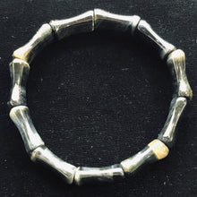 Load image into Gallery viewer, Blue Tigereye Rectangular | 7-8" | Blue/Bronze | 11 Bead Bracelet |