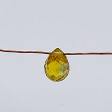 Load image into Gallery viewer, Sunshine Yellow Sapphire Faceted Briolette Bead ( .43 to .48cts) 9667Ae