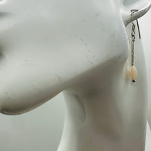 Load image into Gallery viewer, Pink Peruvian Opal Faceted Oval &amp; Stardust Sterling Silver Tube Earrings 5827B
