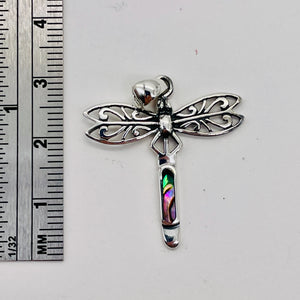 Dragonfly Sterling Silver Charm | 1 1/4" Long | Silver | 1 Pendant |