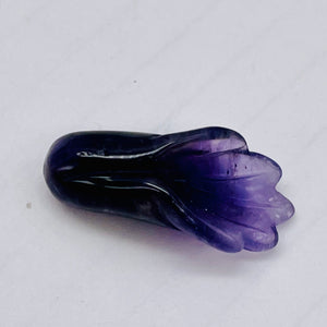 1 Exquisitely Carved Natural Untreated Amethyst Lily Flower 109612