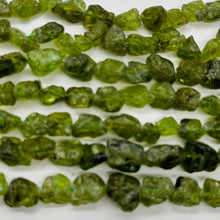 Load image into Gallery viewer, Garnet Nugget Strand | 16&quot; Long | 12x10x8 to 10x8x6mm | Green | 33 Beads |
