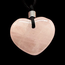 Load image into Gallery viewer, Rose Quartz Loving Heart Pendant | 1&#39; Long | Pink | 1 Pendant Necklace
