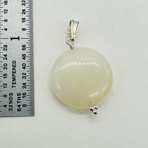 Gemmy Peruvian Opal Sterling Silver Pendant | White |1 1/4" (Long) | 20mm |