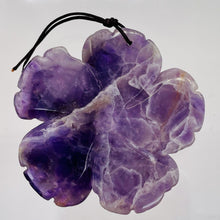 Load image into Gallery viewer, Amethyst Carved Pendant Flower | 55x8mm | Purple White | 1 Bead |
