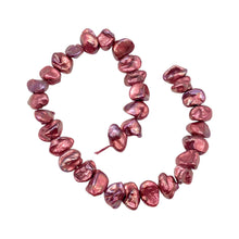 Load image into Gallery viewer, Coppery Warm Raspberry 12 Keishi Pearls 8088
