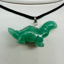 Load image into Gallery viewer, Aventurine Diplodocus Dinosaur Pendant | 3/4&quot; Long | Green |

